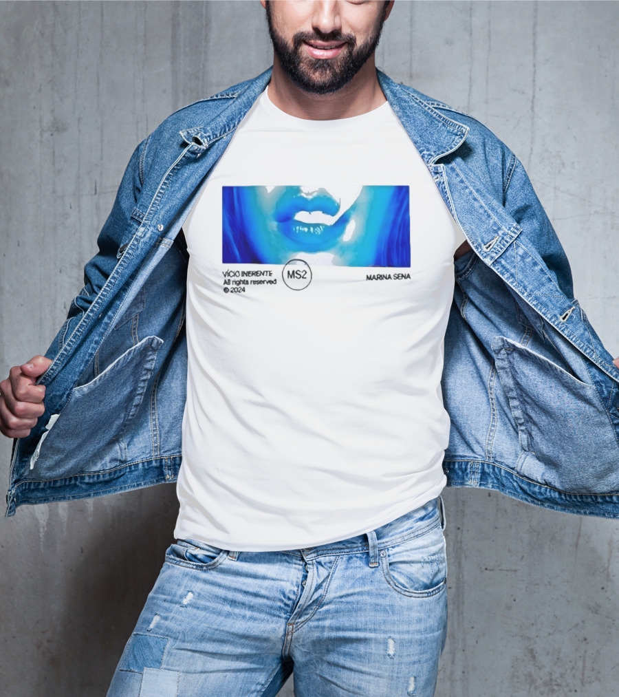 Marina Sena Vicio Inerente Ms2 Blue Lips T-Shirt