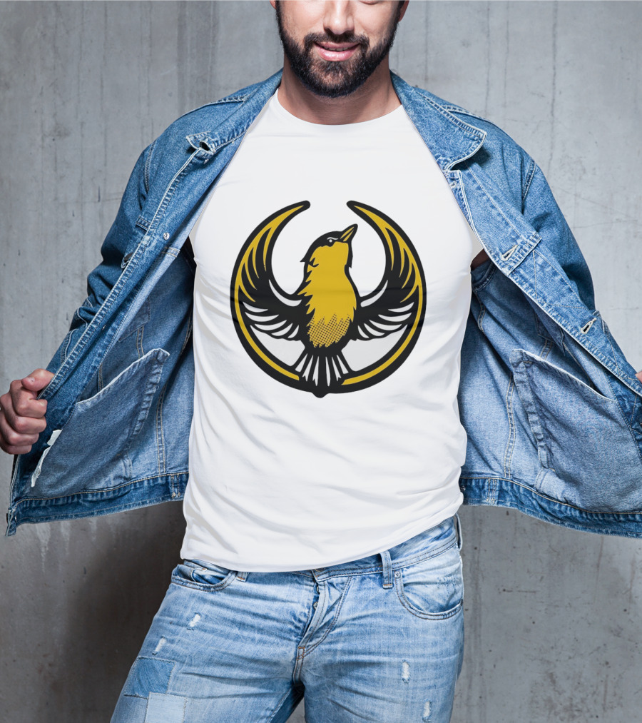 Rebel Goldfinch Alliance Starbird Emblem Bird T-Shirt