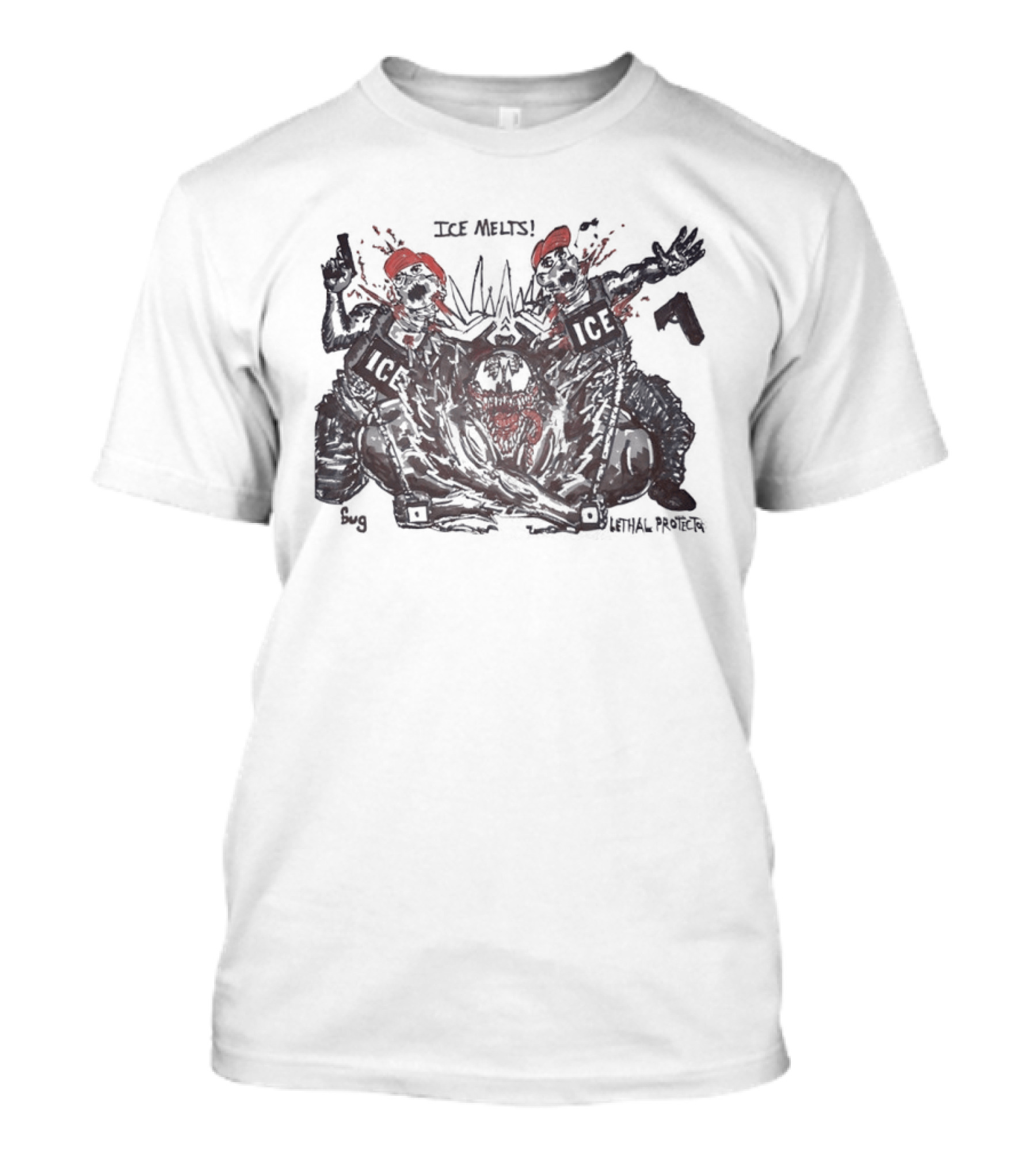 Venom Lethal Protector ICE Melts Army Tactical Horror T-Shirt