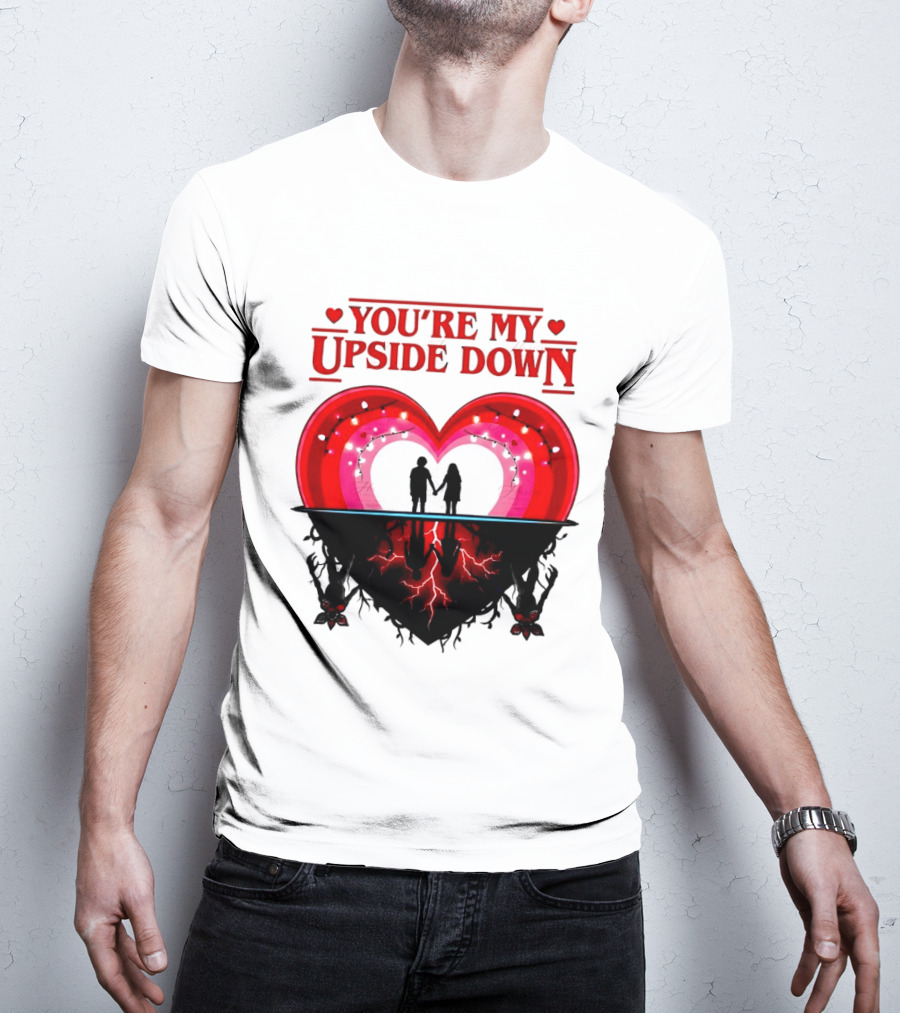You're My Upside Down Heart Silhouette Couples Romance T-Shirt