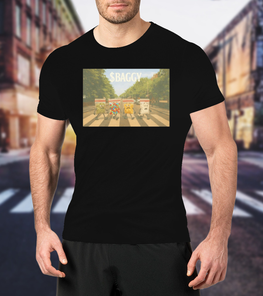 Baggy Weed Candy Snack Heroin Walking Abbey Road T-Shirt