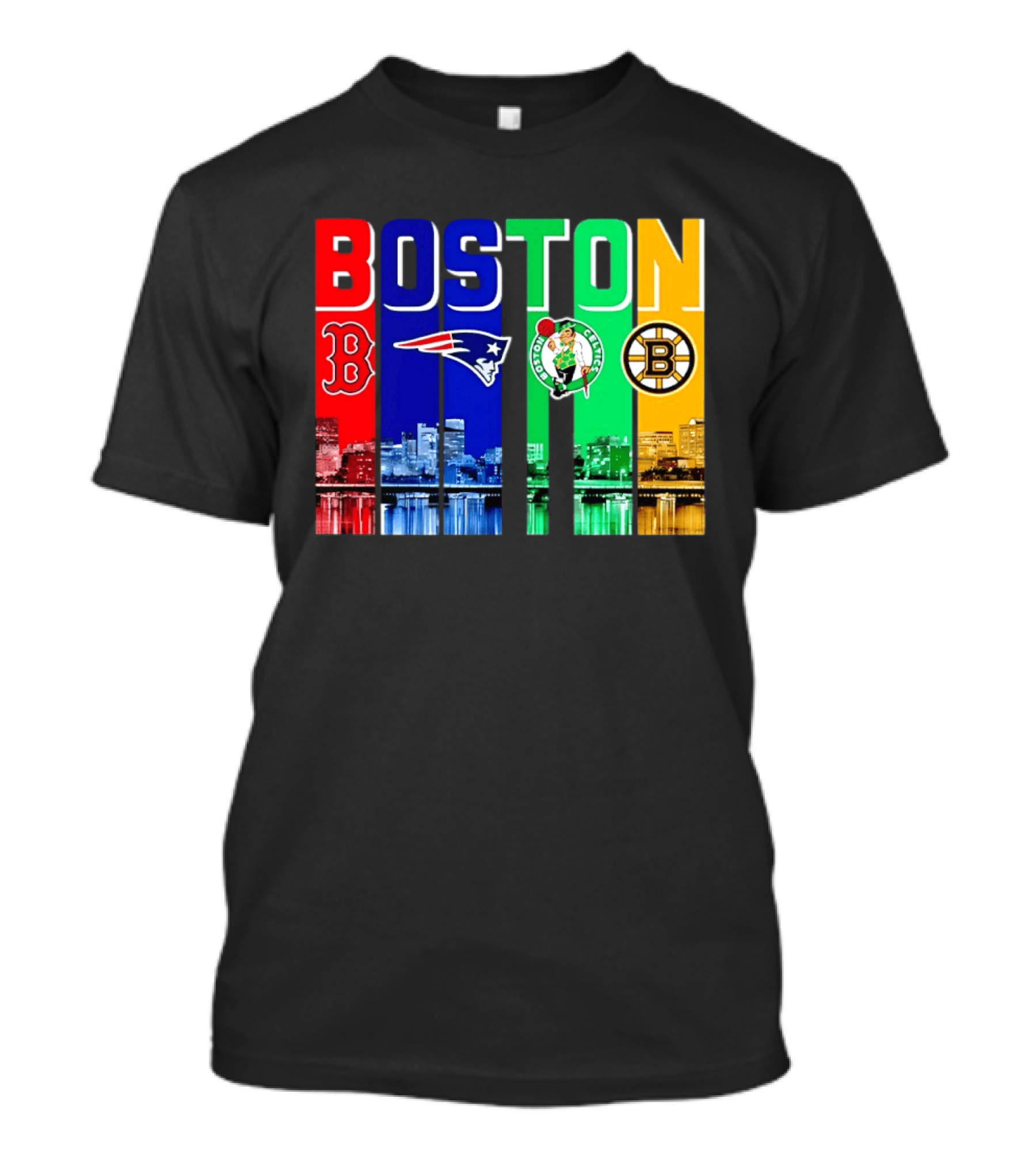Boston Red Sox New England Patriots Celtics Bruins Mashup Sports Boston T-Shirt
