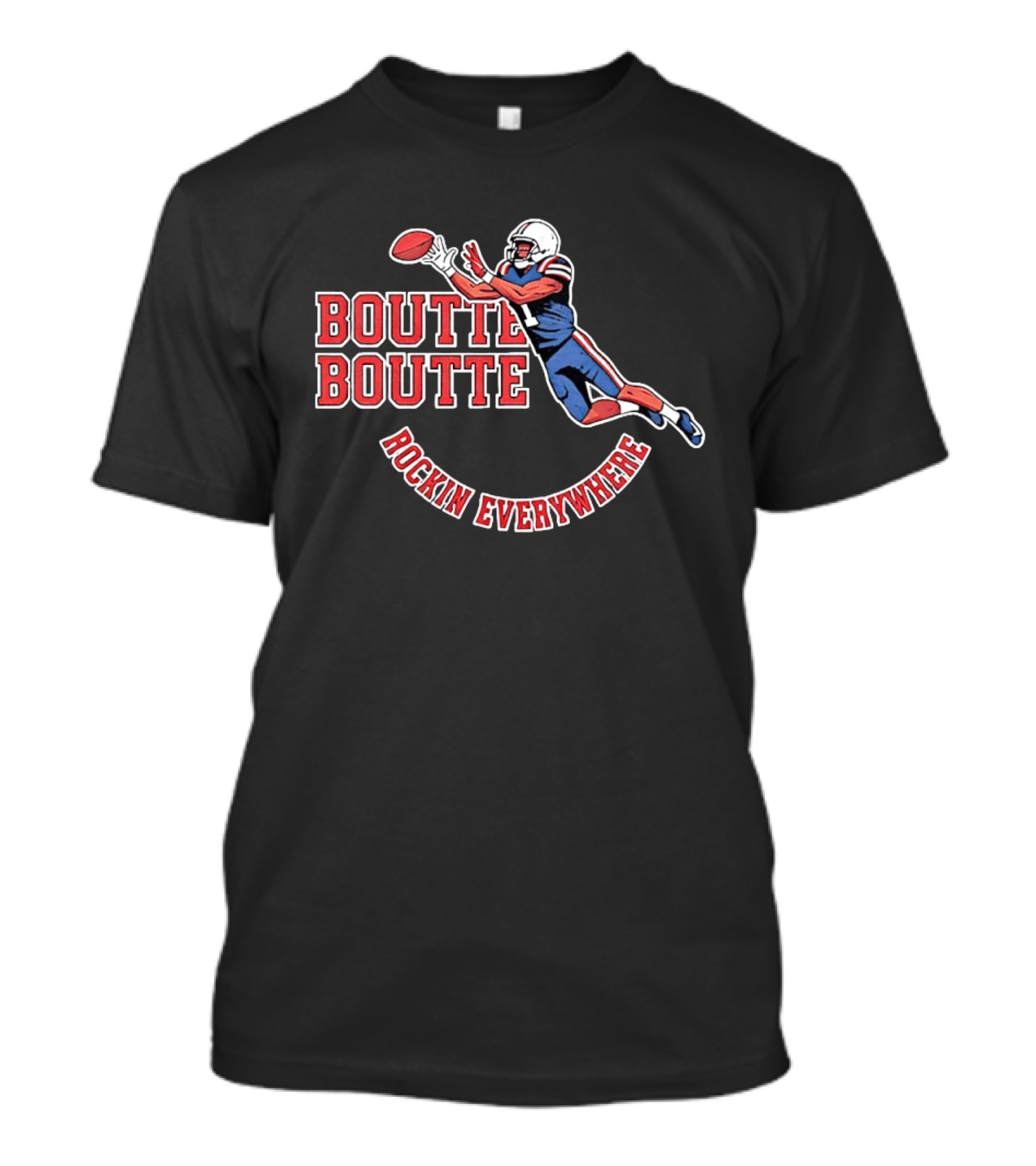 Boutte Boutte Rockin Everywhere Kayshon Boutte New England Patriots Football T-Shirt