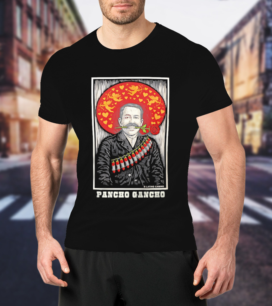 Emiliano Zapata Rose Image Latino Comics Pancho Gancho T-Shirt