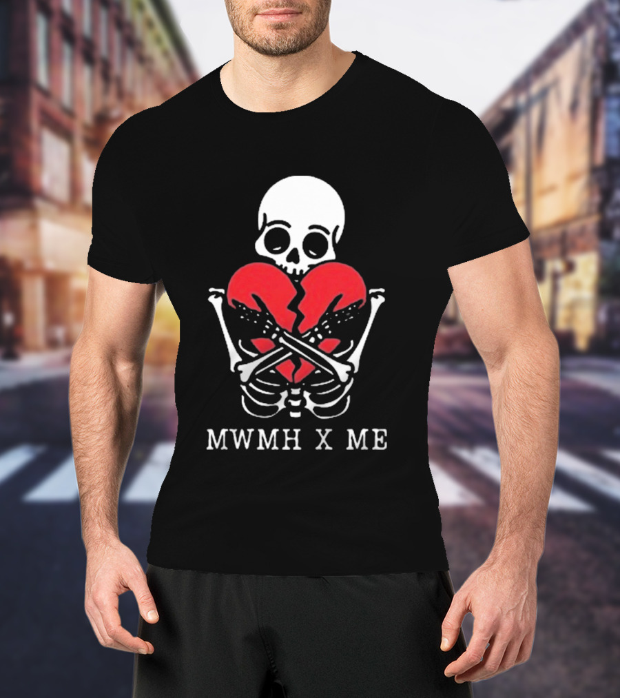 Murder With My Husband X Me Skeleton Broken Heart T-Shirt