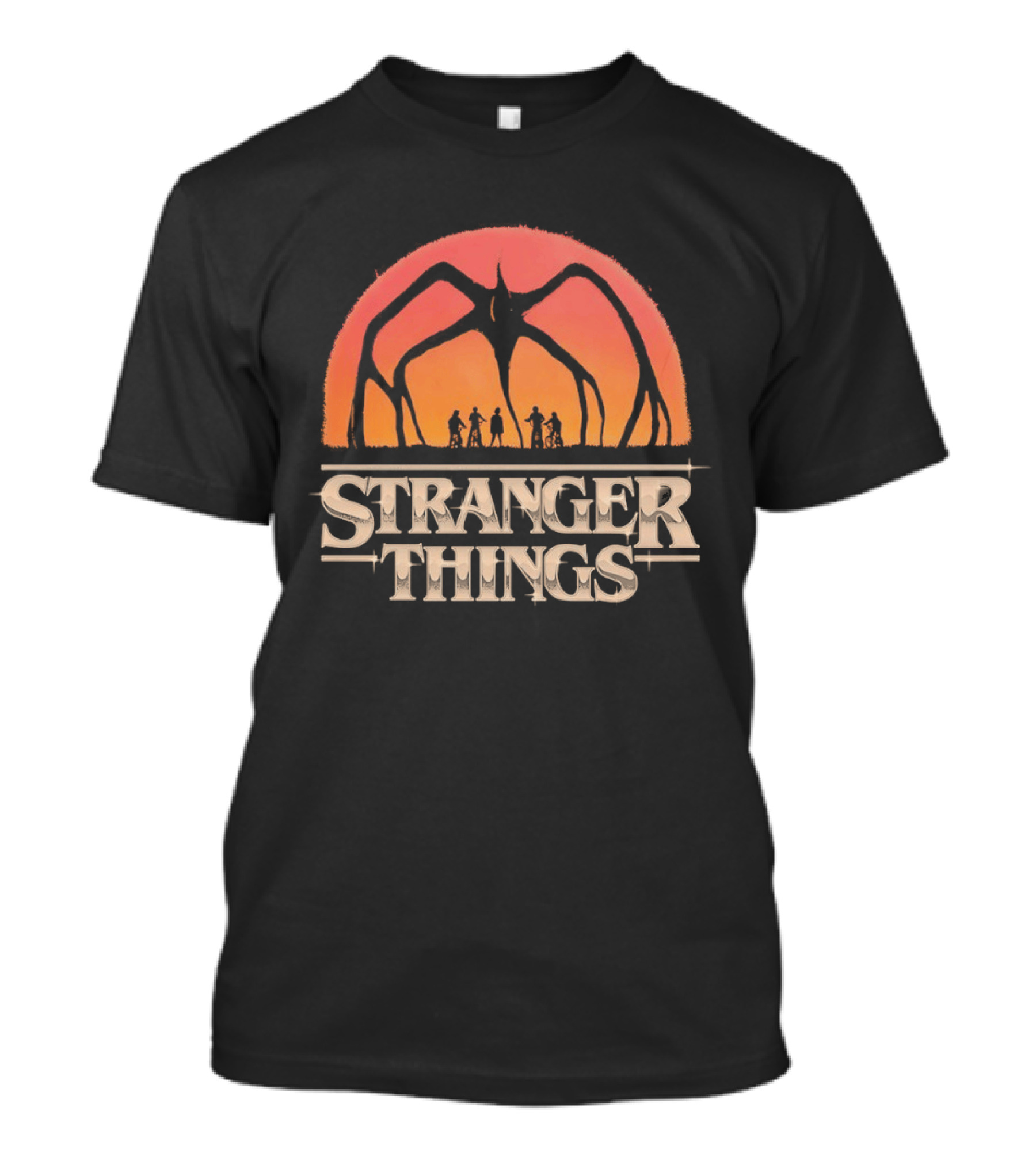 Stranger Things Mind Flayer Sunset Silhouette Scene T-Shirt