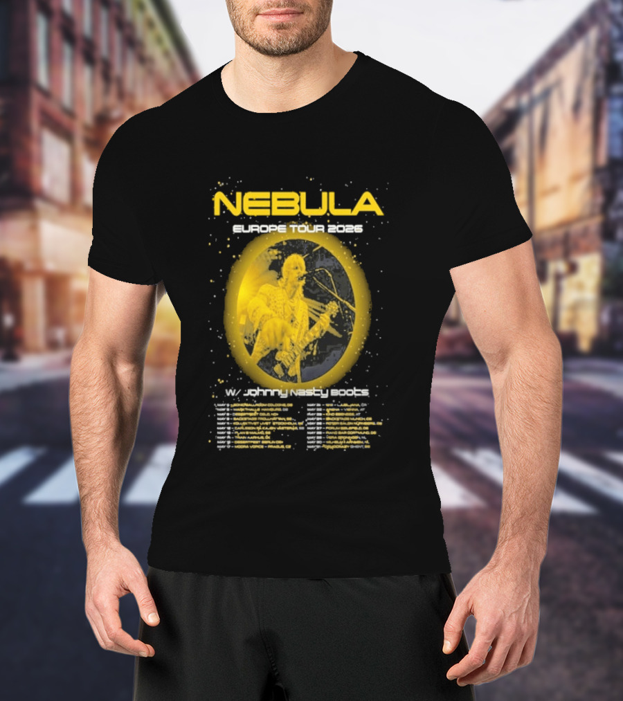 Nebula Europe Tour 2026 Concert Dates And Locations T-Shirt