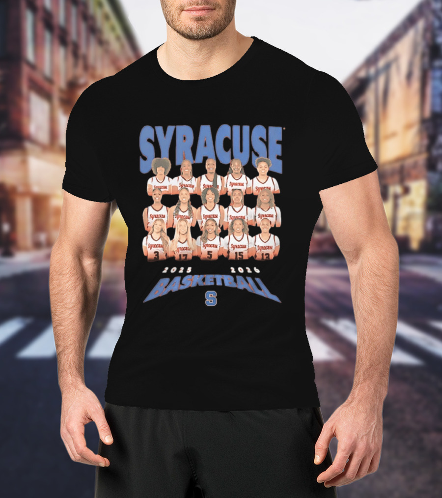 Syracuse Basketball 2025 2026 Women's Team Collage T-Shirt