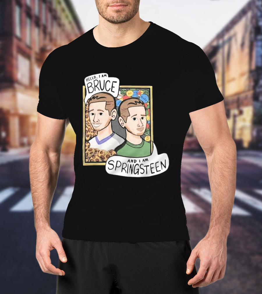 Bruce And Springsteen Hello I Am Tom Grossi T-Shirt