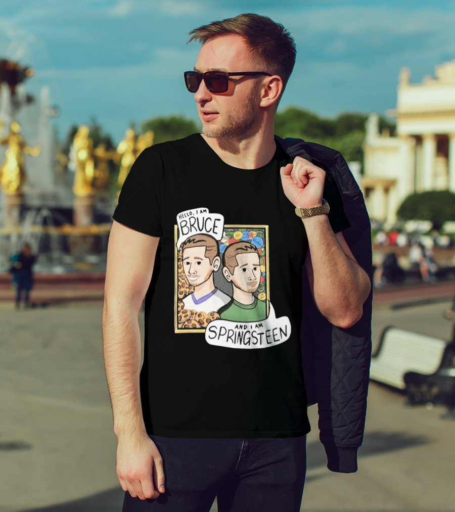 Bruce And Springsteen Hello I Am Tom Grossi T-Shirt
