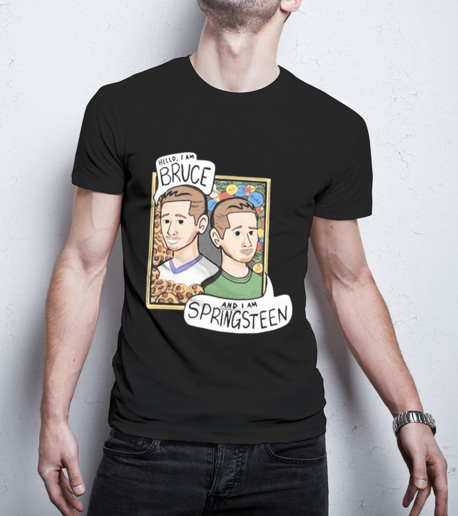 Bruce And Springsteen Hello I Am Tom Grossi T-Shirt