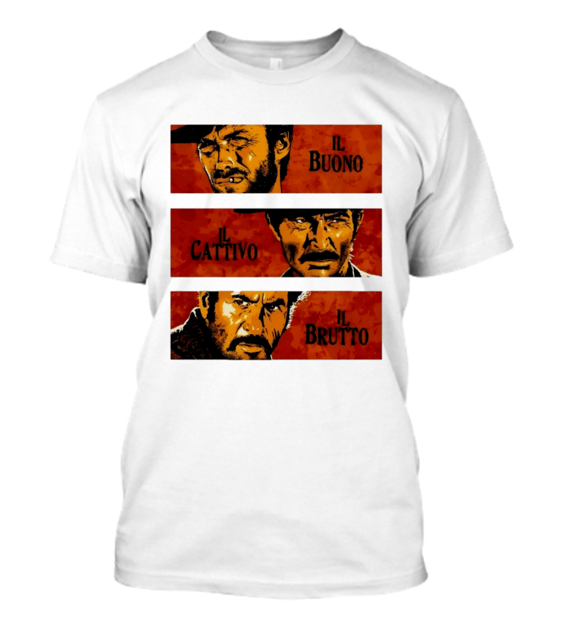 IL Buono IL Brutto IL Cattivo Spaghetti Western Iconic Characters T-Shirt