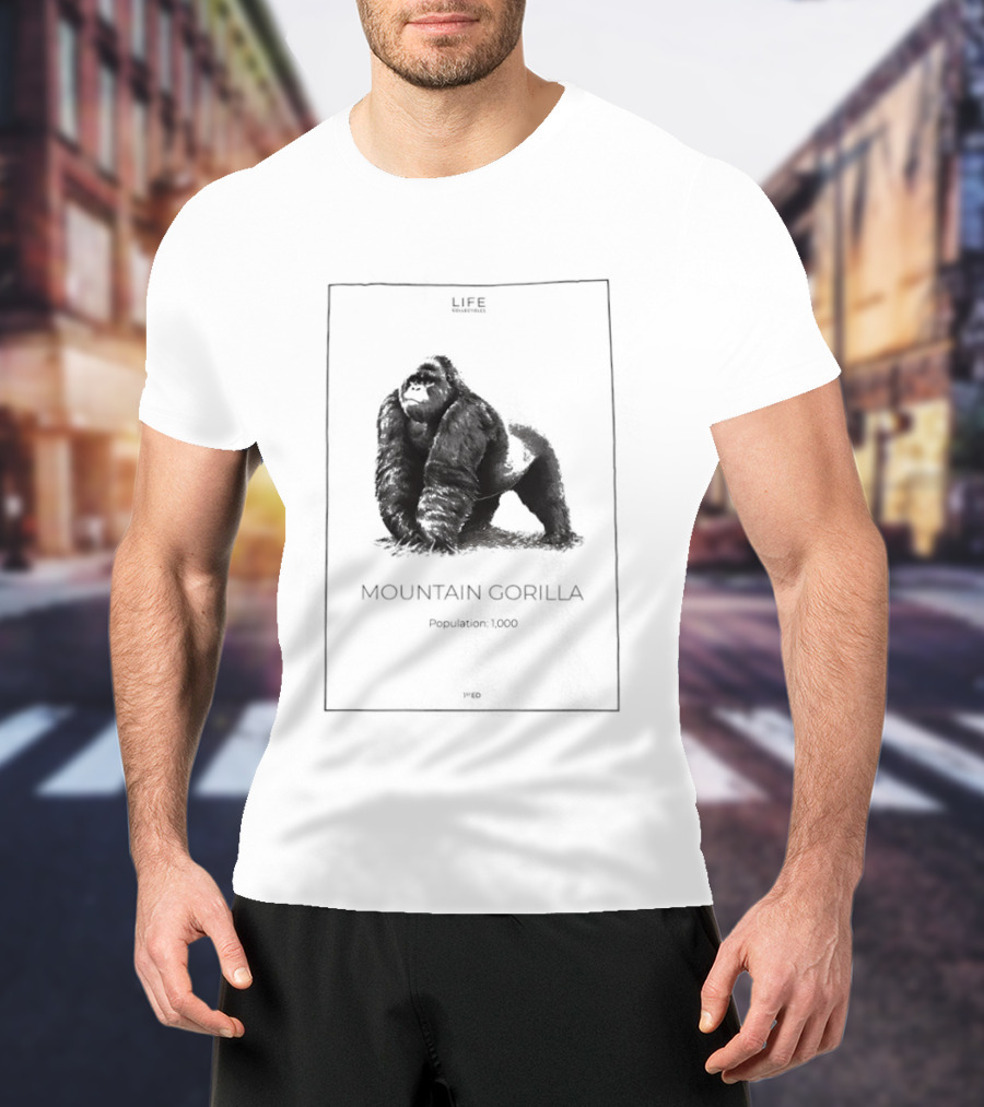 Mountain Gorilla Population 1000 Conservation Awareness Wildlife T-Shirt