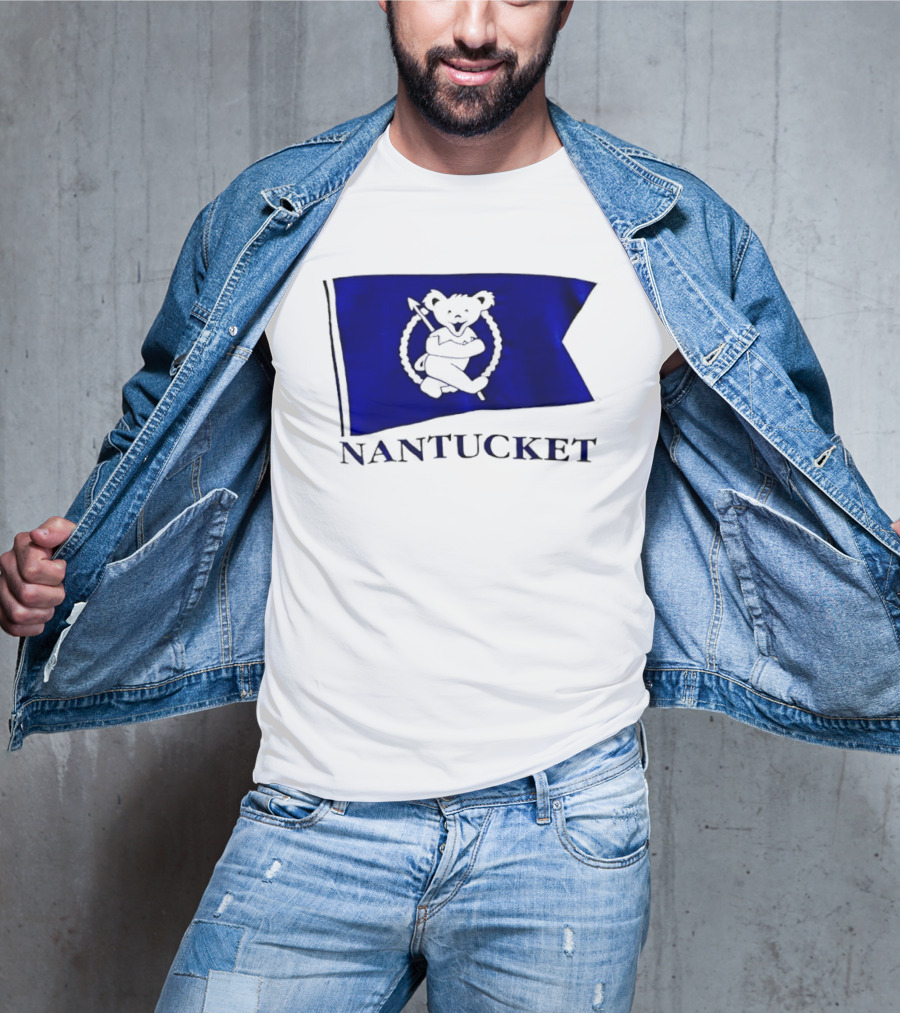 Nantucket Flag Grateful Dead Dancing Bear T-Shirt