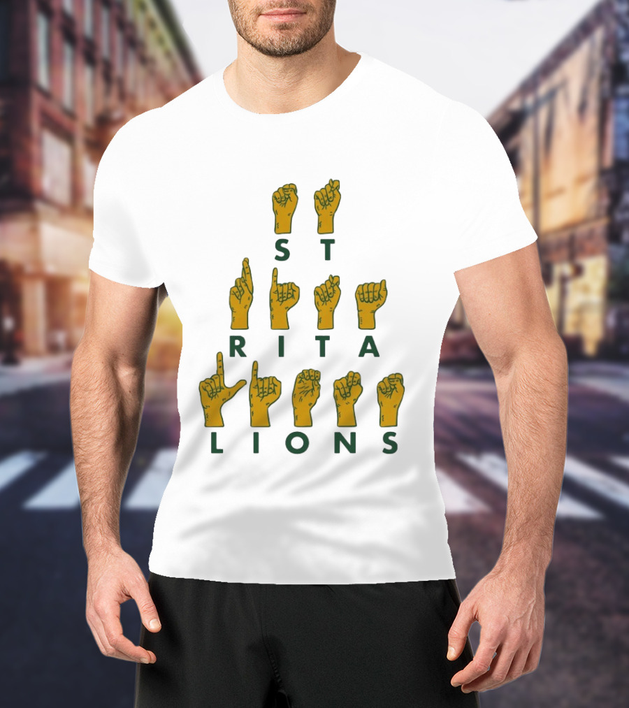 St Rita Lions American Sign Language Team Spirit T-Shirt