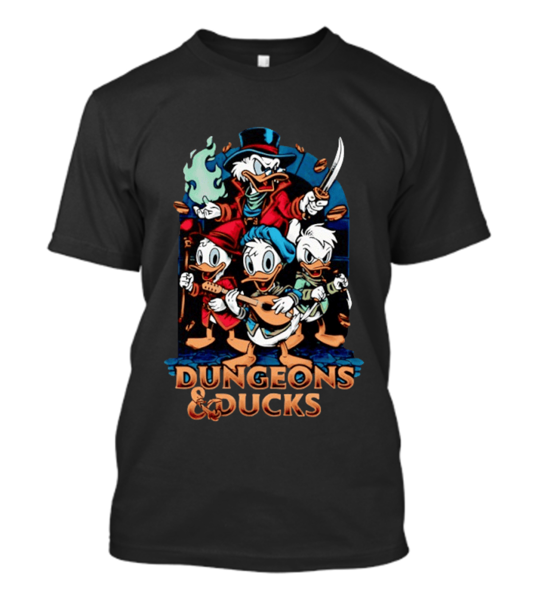 Dungeons And Ducks Scrooge McDuck Adventurers Fantasy T-Shirt