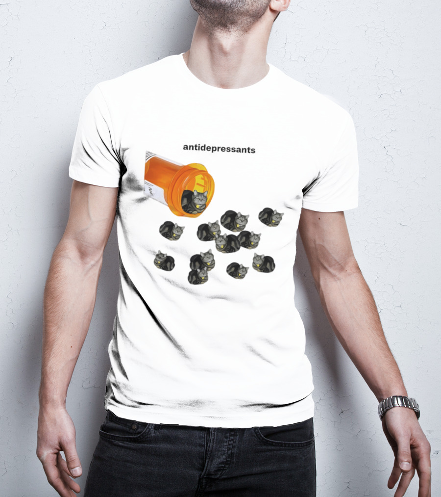 Antidepressants Cat Medicine Jar T-Shirt