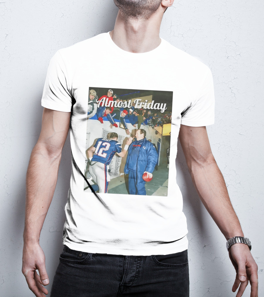 Almost Friday Bill And Tom Football Celebration Patriots 12 T-Shirt