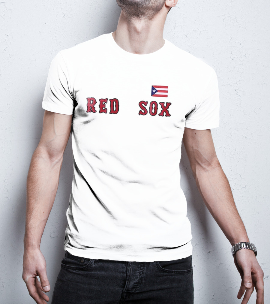 Boston Red Sox Puerto Rican Flag Red Sox T-Shirt