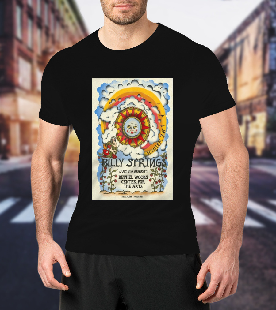 Billy Strings Summer Tour 2026 Bethel Woods Center For The Arts July 31 August 1 T-Shirt
