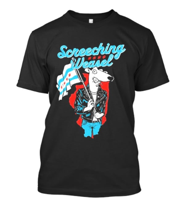 Screeching Weasel Chicago Flag Punk T-Shirt