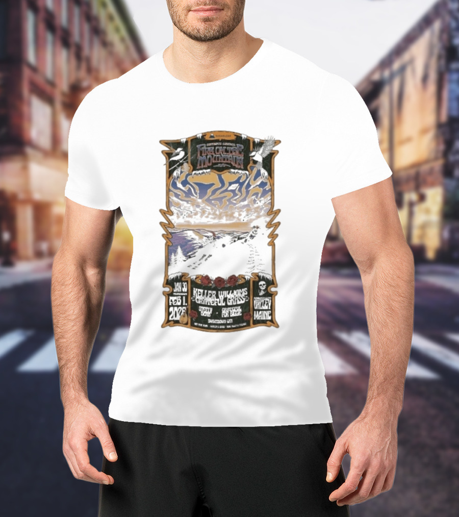 Keller Williams Grateful Grass Sugarloaf Maine Jan 30 Feb 1 2026 Jenkins Mountain T-Shirt