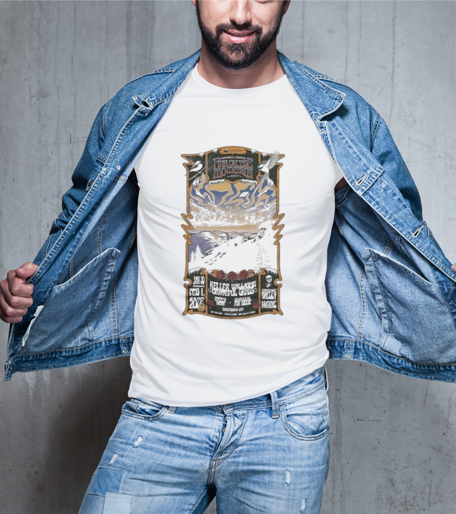 Keller Williams Grateful Grass Sugarloaf Maine Jan 30 Feb 1 2026 Jenkins Mountain T-Shirt