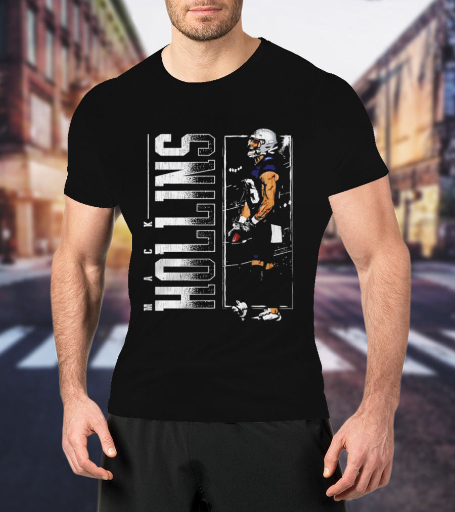 Mack Hollins New England Patriots Vertical Football Gear T-Shirt