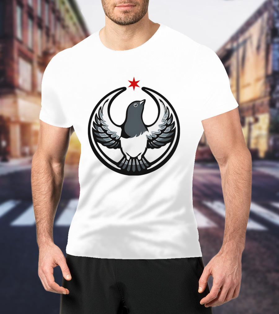 Rebel Pigeon Alliance Symbol With Star And Wings T-Shirt