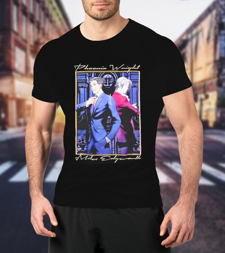 Phoenix Wright Miles Edgeworth Courtroom Showdown T-Shirt