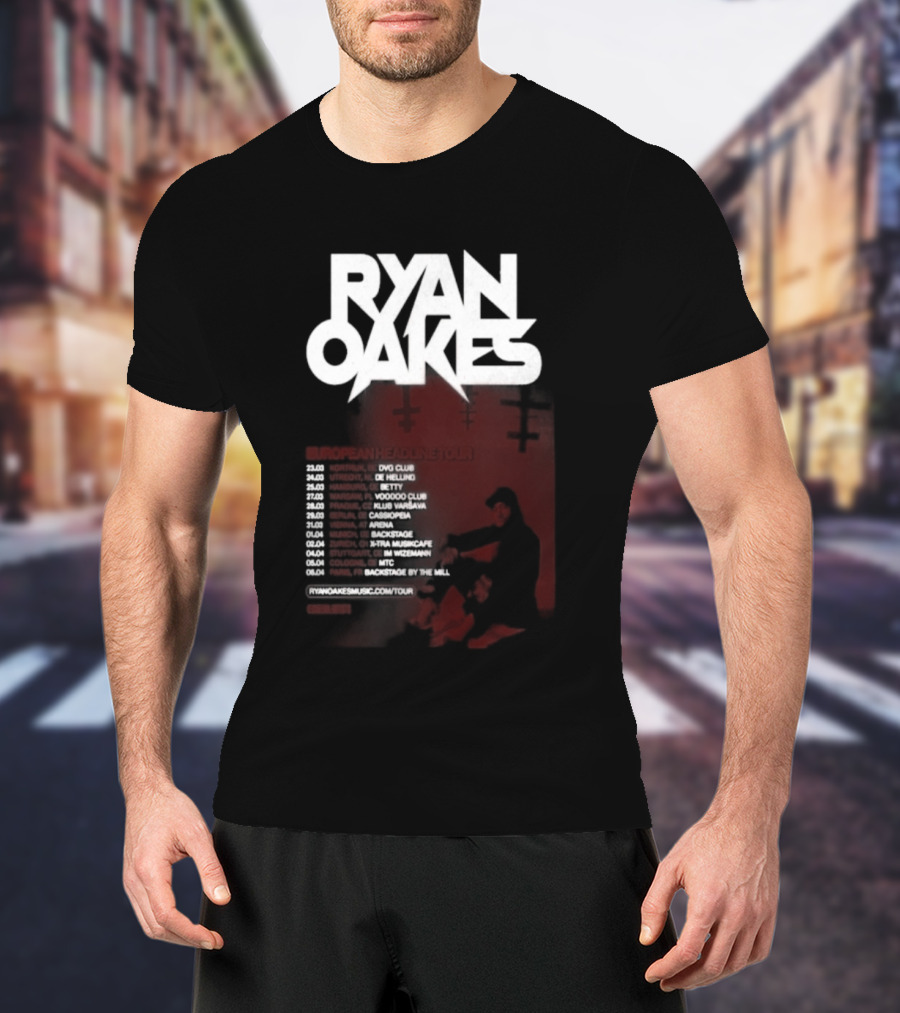 Ryan Oakes European Headline Tour 2026 Locations And Dates T-Shirt