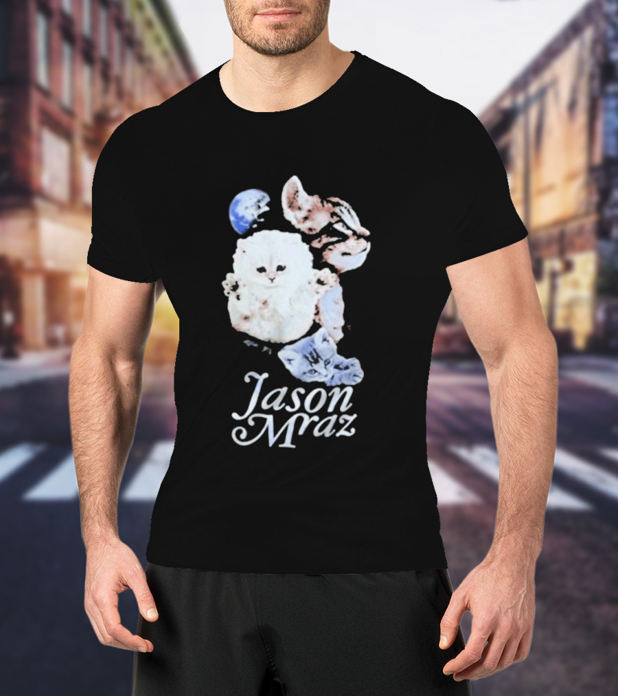 Jason Mraz Cute White Cat T-Shirt