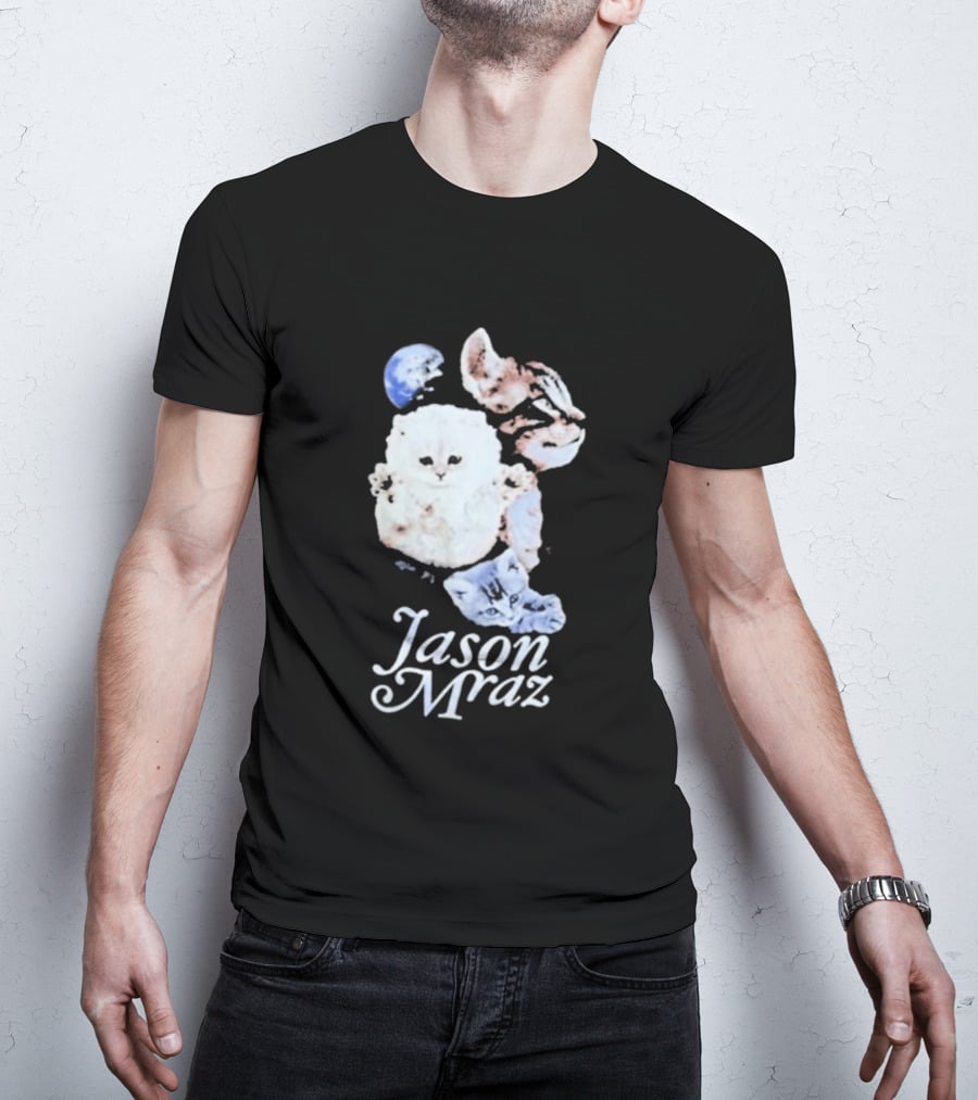 Jason Mraz Cute White Cat T-Shirt