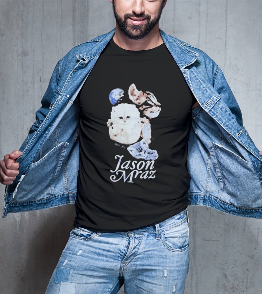 Jason Mraz Cute White Cat T-Shirt