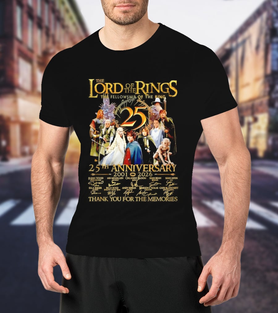Lord Rings The Fellowship Of The Ring 25th Anniversary T-Shirt
