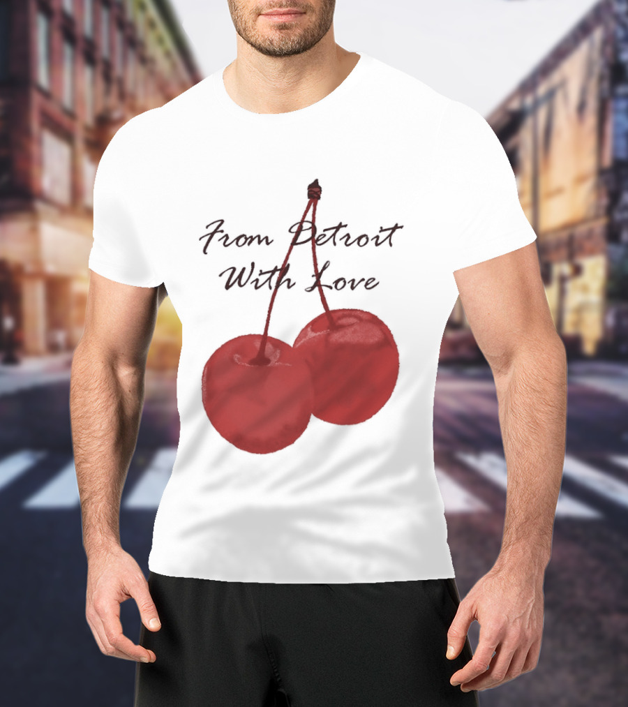 Detroit Lions From Detroit With Love Cherries T-Shirt
