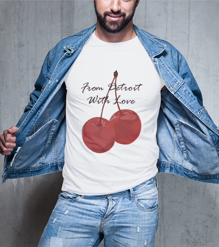 Detroit Lions From Detroit With Love Cherries T-Shirt