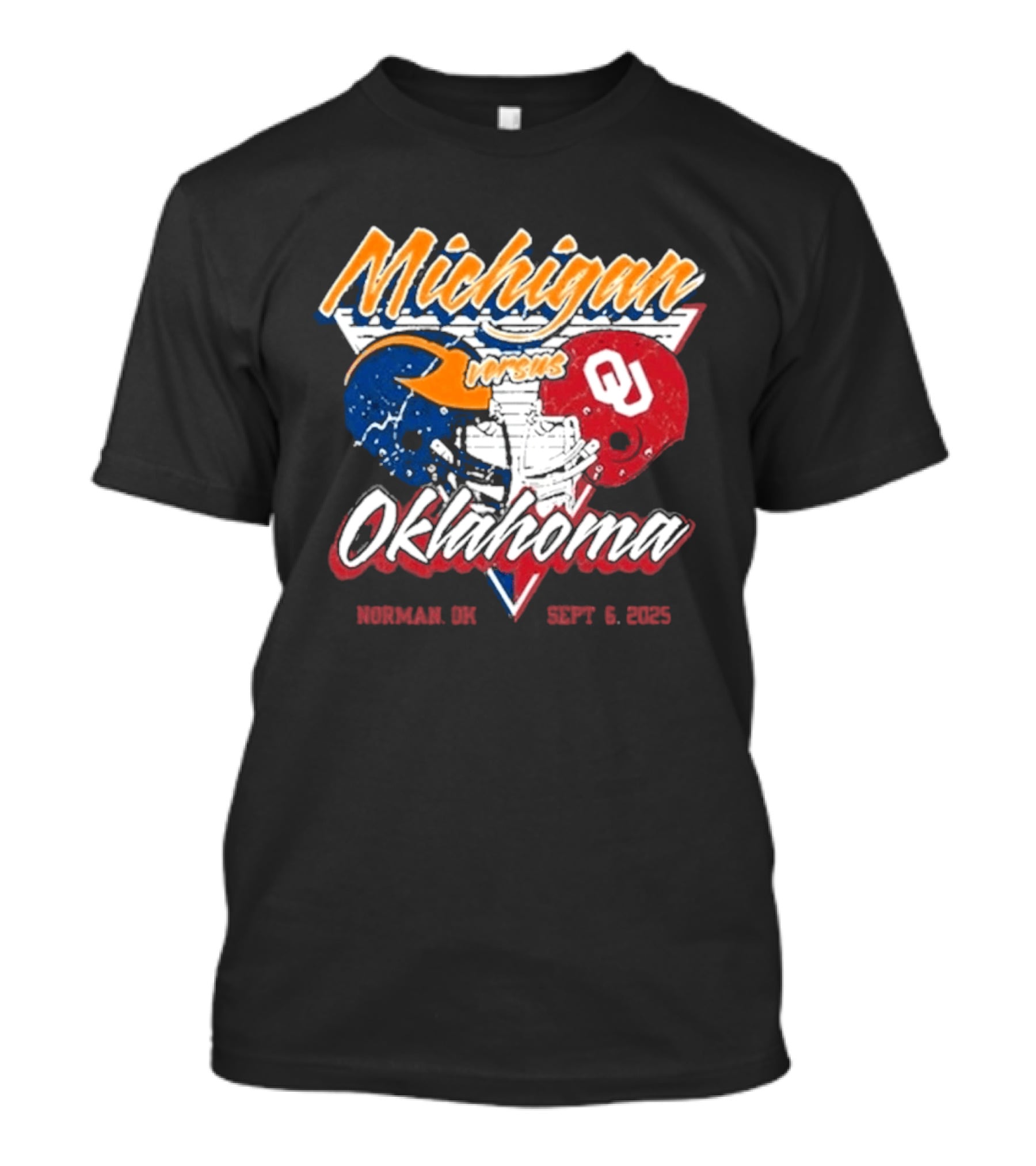 Michigan Wolverines Vs Oklahoma Sooners Football Gameday 2025 Norman SEPT 6 Sports Rivalry T-Shirt