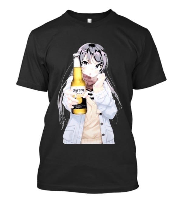 Corona Extra Anime Waifu Rabbit Beer Fusion T-Shirt