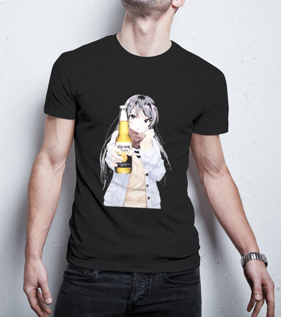 Corona Extra Anime Waifu Rabbit Beer Fusion T-Shirt