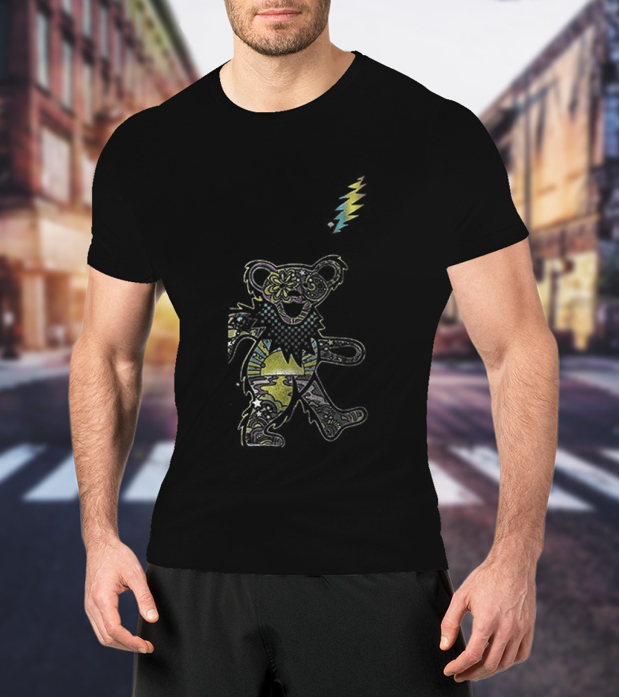 Some Grandpas Play Bingo Real Grandpas Listen To Grateful Dead Teddy Bear With Feather T-Shirt