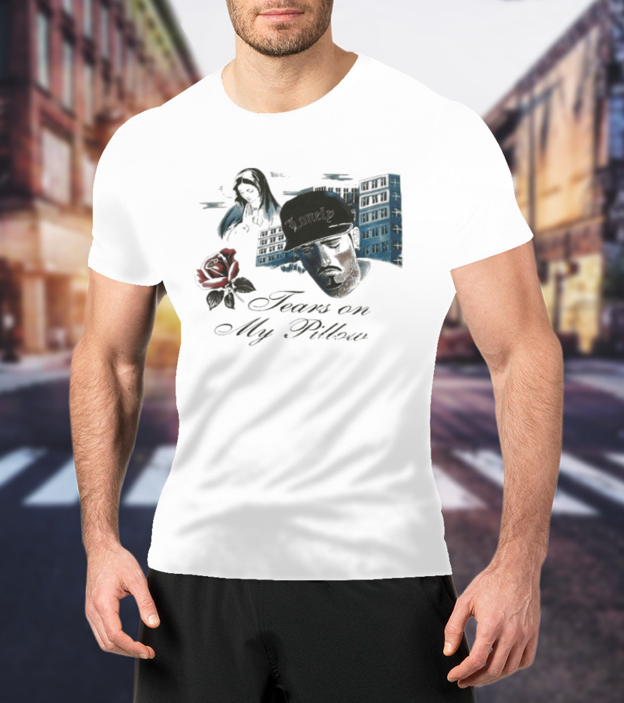 Willy Chavarria Tears In My Pillow Rose Lonely Cityscape Expressions T-Shirt