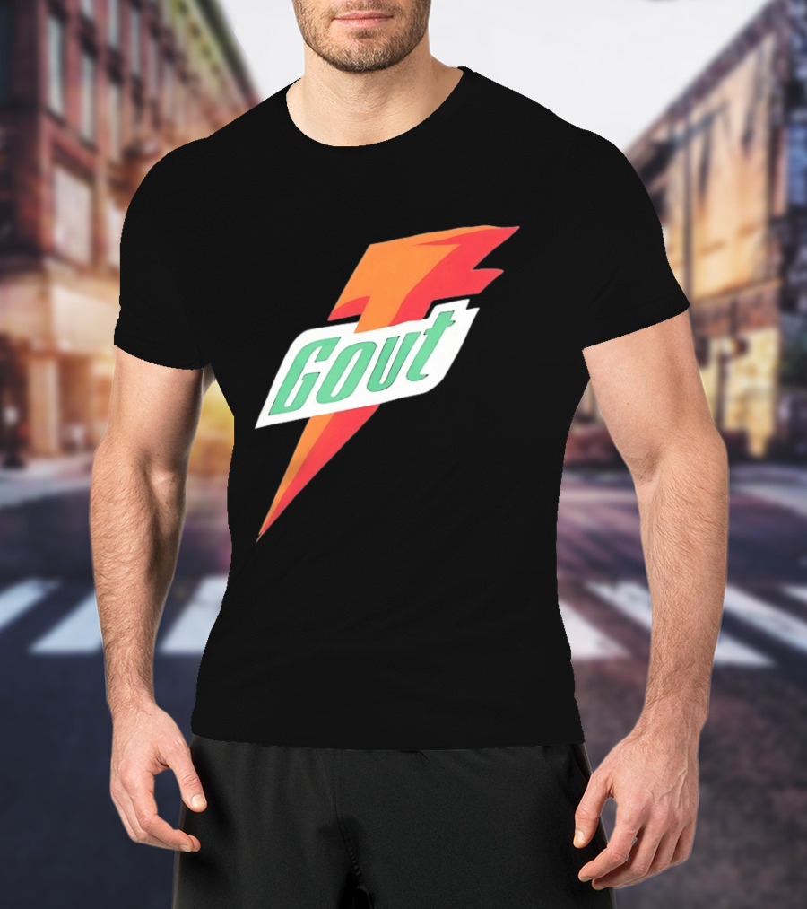 Gout Parody Orange Bolt T-Shirt