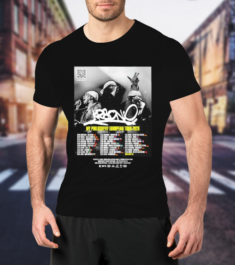 KRS One My Philosophy European Tour 2026 Dates And Locations T-Shirt