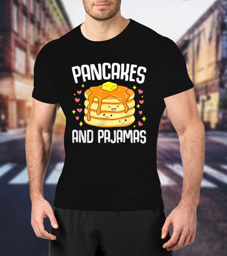Pancakes And Pajamas Kawaii Cute Pancake Lover Toddler T-Shirt