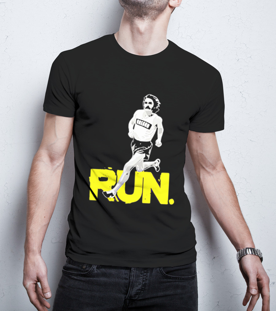 Steve Prefontaine Run Iconic Yellow T-Shirt