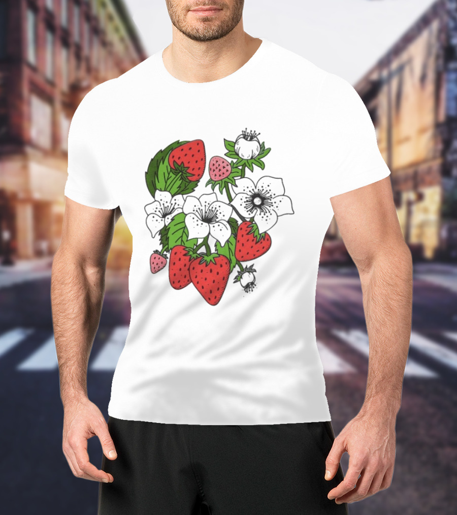 Big Bud Press Strawbaby Anniversary Strawberry Botanical T-Shirt