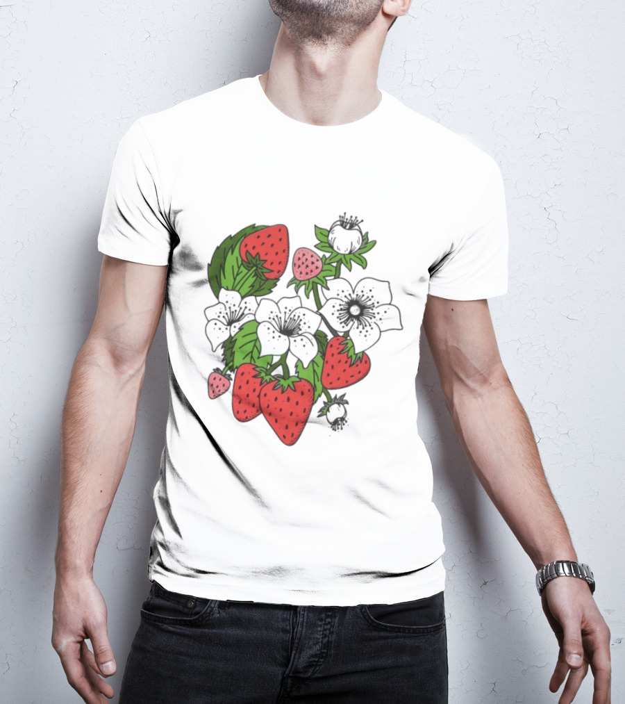 Big Bud Press Strawbaby Anniversary Strawberry Botanical T-Shirt