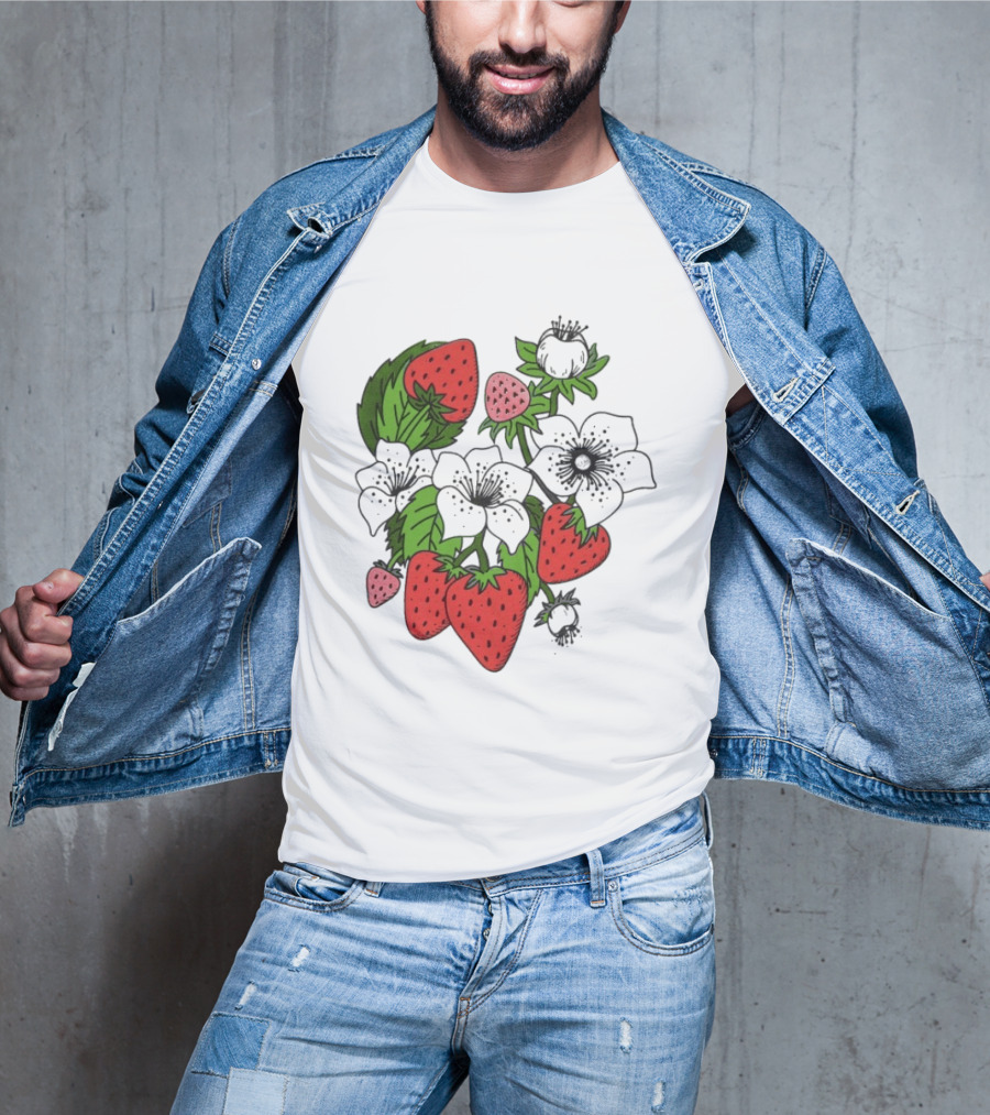 Big Bud Press Strawbaby Anniversary Strawberry Botanical T-Shirt