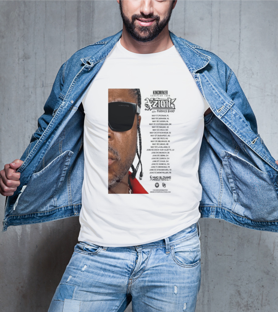 XZIBIT EU Tour 2026 Event Details Featuring Live Performances T-Shirt